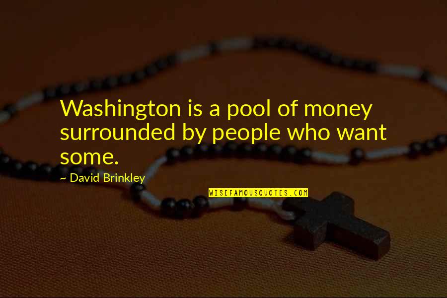 Panama's Quotes By David Brinkley: Washington is a pool of money surrounded by
