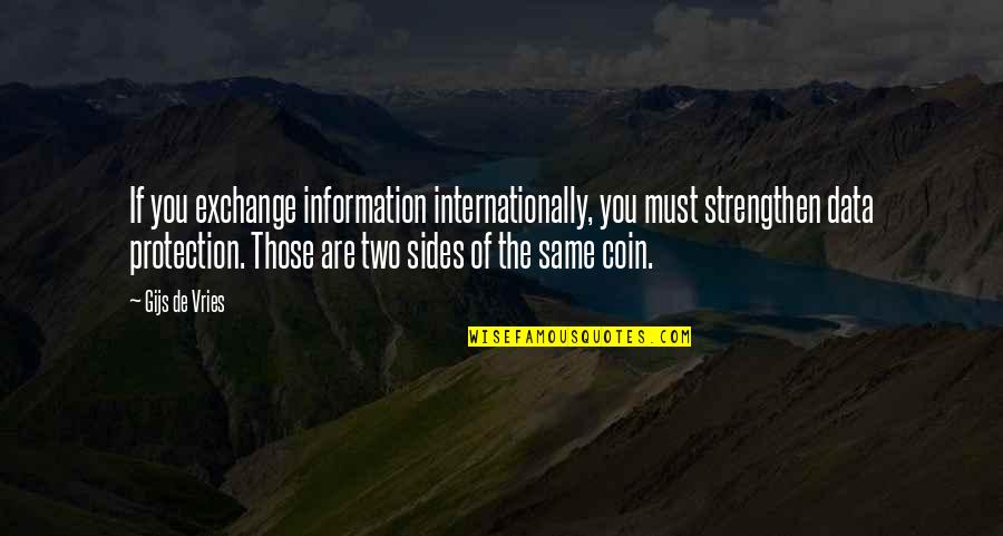 Panasewicz Janusz Quotes By Gijs De Vries: If you exchange information internationally, you must strengthen
