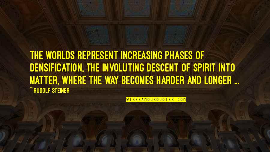 Panauti Quotes By Rudolf Steiner: The worlds represent increasing phases of densification, the Panauti Quotes By Rudolf Steiner: The worlds represent increasing phases of densification, the