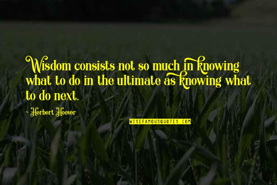 Pancerz 17 Quotes By Herbert Hoover: Wisdom consists not so much in knowing what Pancerz 17 Quotes By Herbert Hoover: Wisdom consists not so much in knowing what