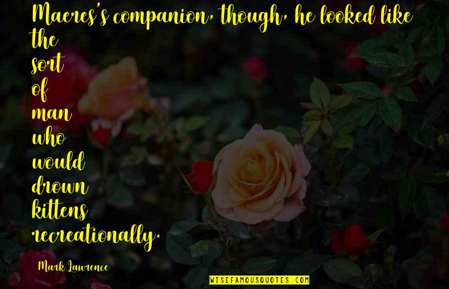 Pancheri Daycare Quotes By Mark Lawrence: Maeres's companion, though, he looked like the sort Pancheri Daycare Quotes By Mark Lawrence: Maeres's companion, though, he looked like the sort