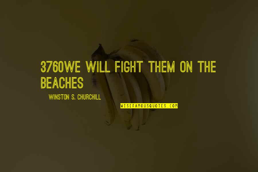 Panda Inn Quotes By Winston S. Churchill: 3760we will fight them on the beaches