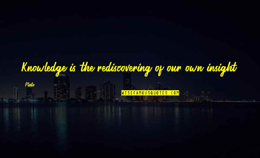 Pandak Pero Cute Quotes By Plato: Knowledge is the rediscovering of our own insight.