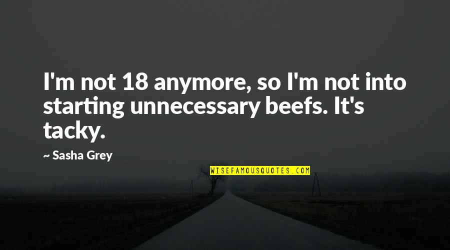 Panettieri Pasta Quotes By Sasha Grey: I'm not 18 anymore, so I'm not into