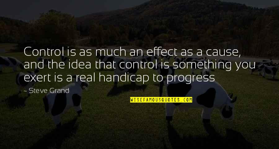 Pangborn Blast Quotes By Steve Grand: Control is as much an effect as a Pangborn Blast Quotes By Steve Grand: Control is as much an effect as a