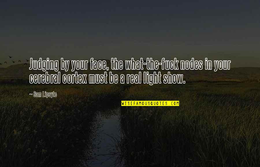 Pangkaibigan Quotes By Sam Lipsyte: Judging by your face, the what-the-fuck nodes in Pangkaibigan Quotes By Sam Lipsyte: Judging by your face, the what-the-fuck nodes in