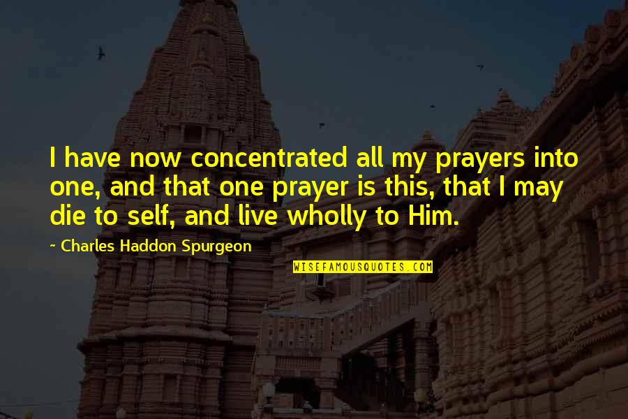 Panicky Paddles Quotes By Charles Haddon Spurgeon: I have now concentrated all my prayers into