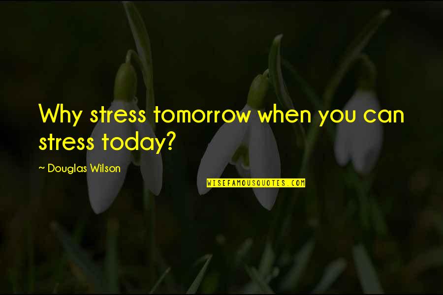 Pankalla Quotes By Douglas Wilson: Why stress tomorrow when you can stress today?