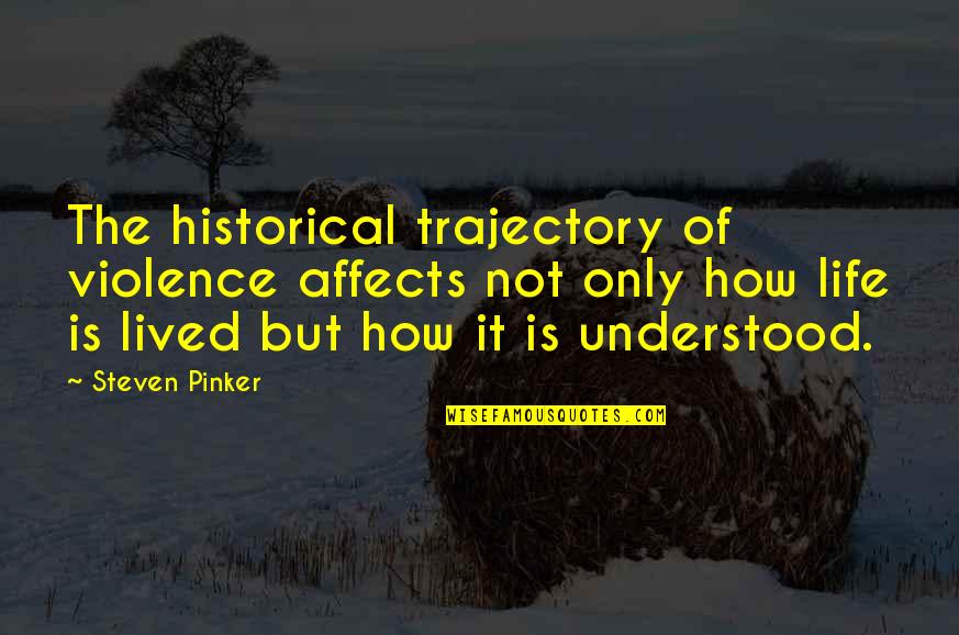 Pankow For President Quotes By Steven Pinker: The historical trajectory of violence affects not only