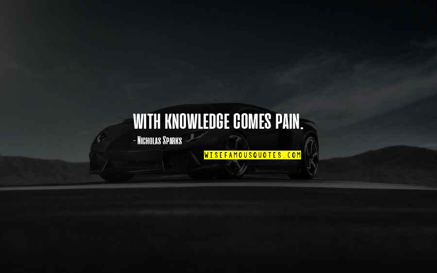 Panopticon Band Quotes By Nicholas Sparks: with knowledge comes pain. Panopticon Band Quotes By Nicholas Sparks: with knowledge comes pain.