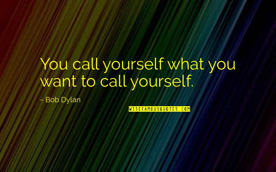 Panthers Quotes By Bob Dylan: You call yourself what you want to call