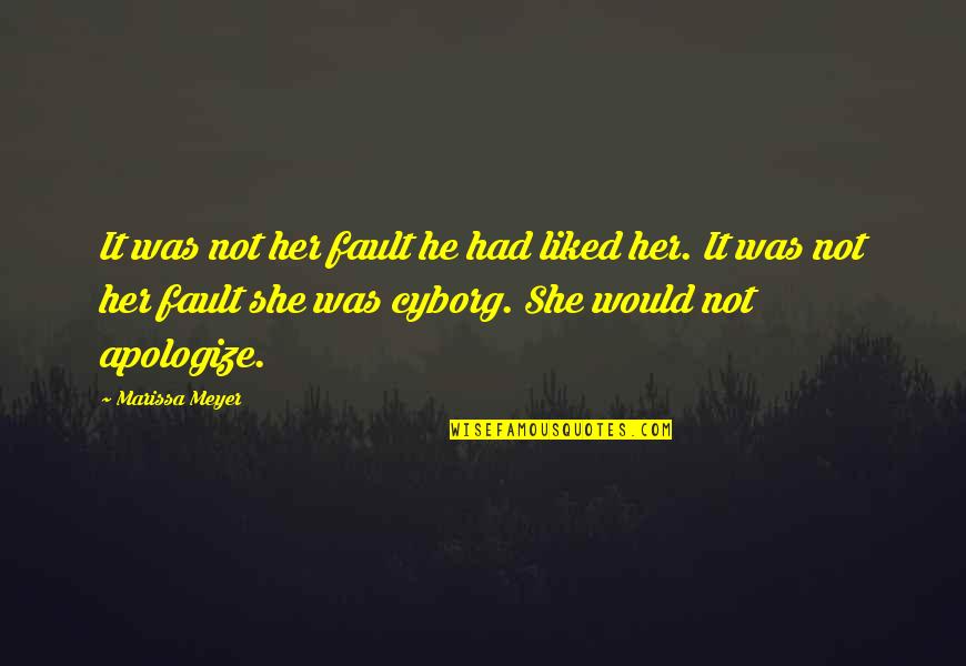 Panzica Building Quotes By Marissa Meyer: It was not her fault he had liked