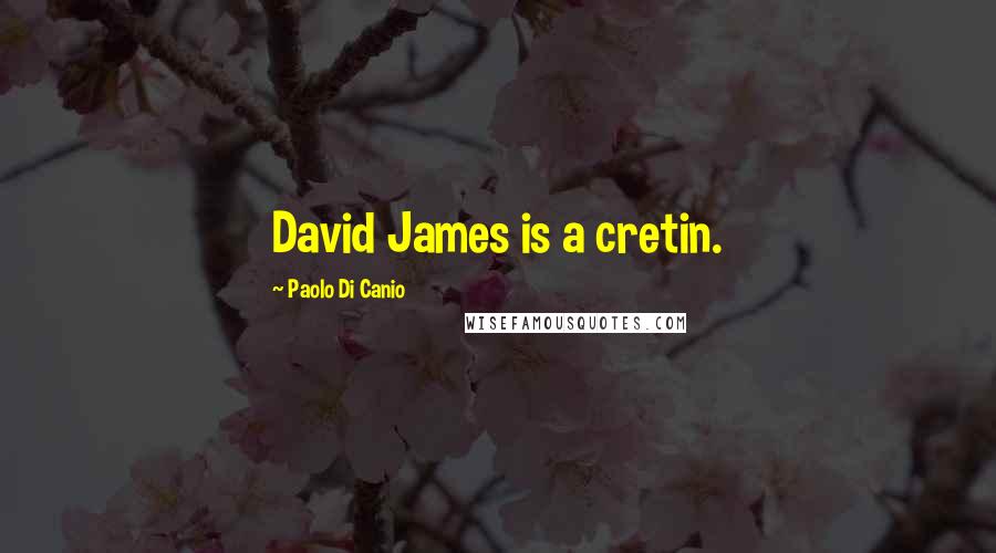 Paolo Di Canio quotes: David James is a cretin.