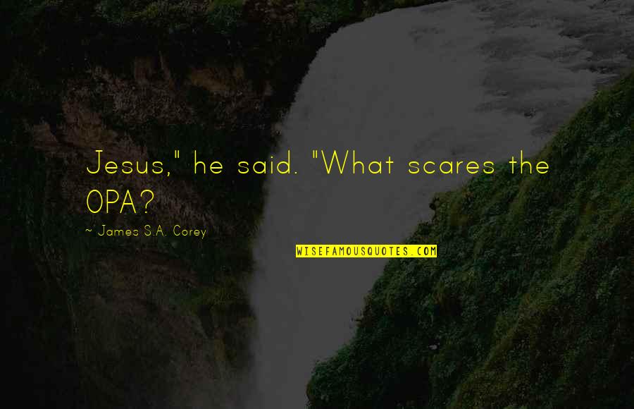 Papaioannou Quotes By James S.A. Corey: Jesus," he said. "What scares the OPA?