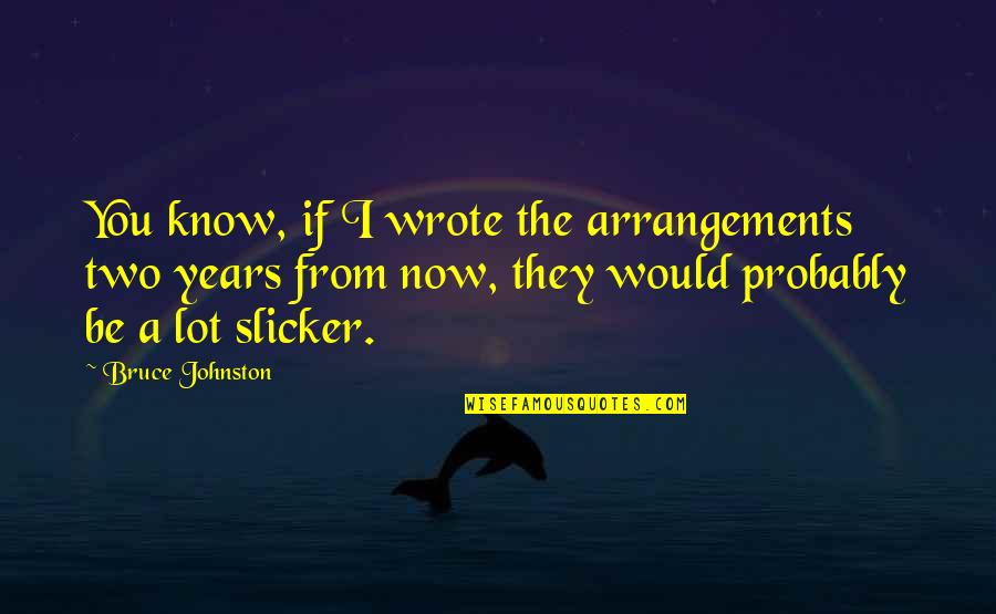 Papakaliatis 4 Quotes By Bruce Johnston: You know, if I wrote the arrangements two Papakaliatis 4 Quotes By Bruce Johnston: You know, if I wrote the arrangements two