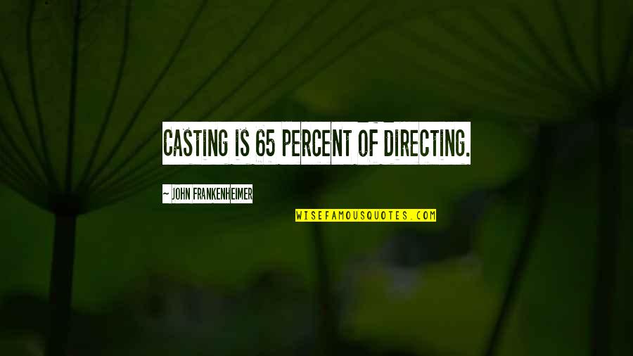Papakaliatis 4 Quotes By John Frankenheimer: Casting is 65 percent of directing. Papakaliatis 4 Quotes By John Frankenheimer: Casting is 65 percent of directing.