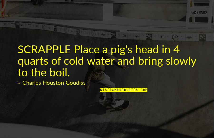 Papanek Stavebniny Quotes By Charles Houston Goudiss: SCRAPPLE Place a pig's head in 4 quarts Papanek Stavebniny Quotes By Charles Houston Goudiss: SCRAPPLE Place a pig's head in 4 quarts