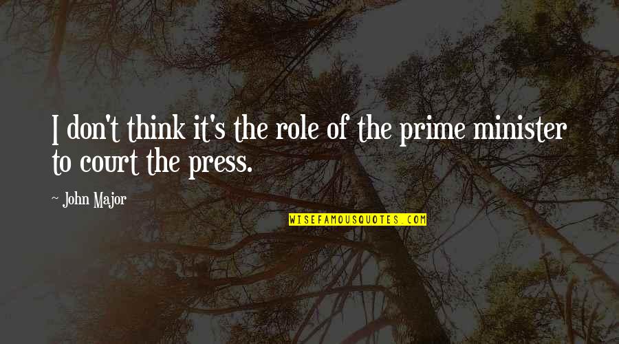Papeleta Quotes By John Major: I don't think it's the role of the