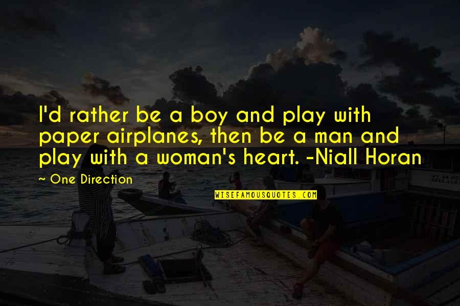 Paper Airplanes Quotes By One Direction: I'd rather be a boy and play with