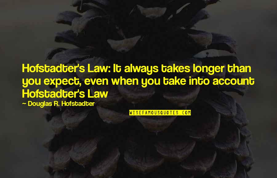 Paper Quilling Quotes By Douglas R. Hofstadter: Hofstadter's Law: It always takes longer than you Paper Quilling Quotes By Douglas R. Hofstadter: Hofstadter's Law: It always takes longer than you