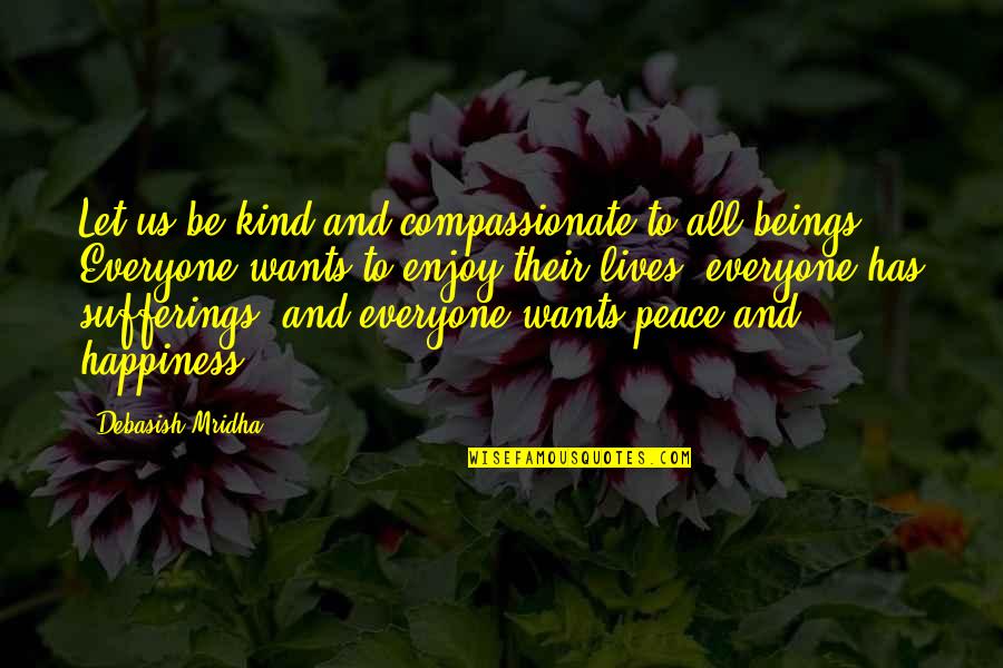 Papilionibus Quotes By Debasish Mridha: Let us be kind and compassionate to all