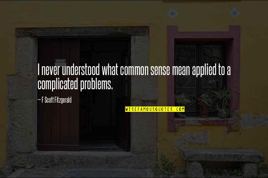 Para Ladder Quotes By F Scott Fitzgerald: I never understood what common sense mean applied Para Ladder Quotes By F Scott Fitzgerald: I never understood what common sense mean applied