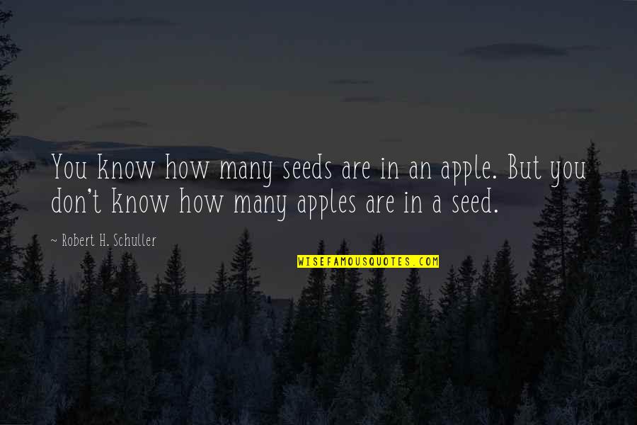 Paradip Map Quotes By Robert H. Schuller: You know how many seeds are in an