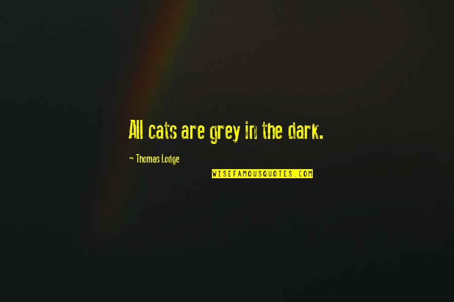 Paradise Lost The Son Quotes By Thomas Lodge: All cats are grey in the dark.