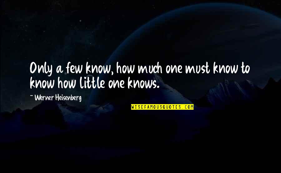 Paradontoza Quotes By Werner Heisenberg: Only a few know, how much one must