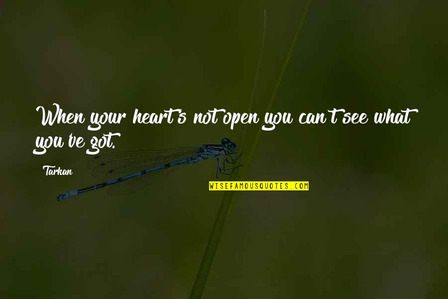Paradoxology Krish Kandiah Quotes By Tarkan: When your heart's not open you can't see