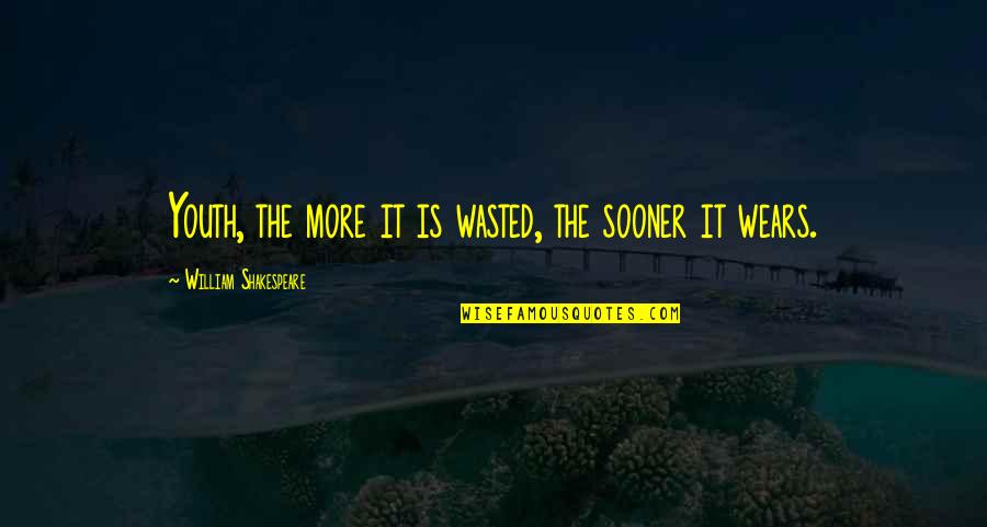 Paragor Quotes By William Shakespeare: Youth, the more it is wasted, the sooner