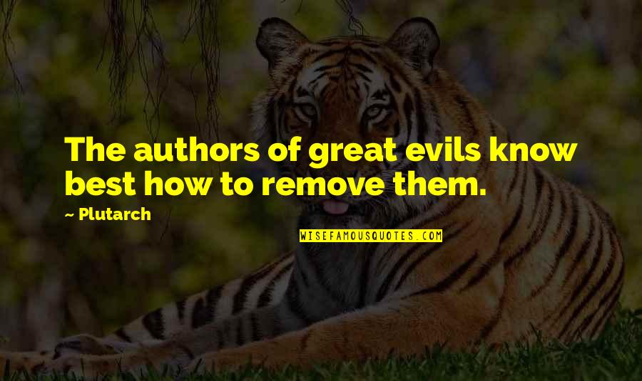 Paramecia Devil Quotes By Plutarch: The authors of great evils know best how
