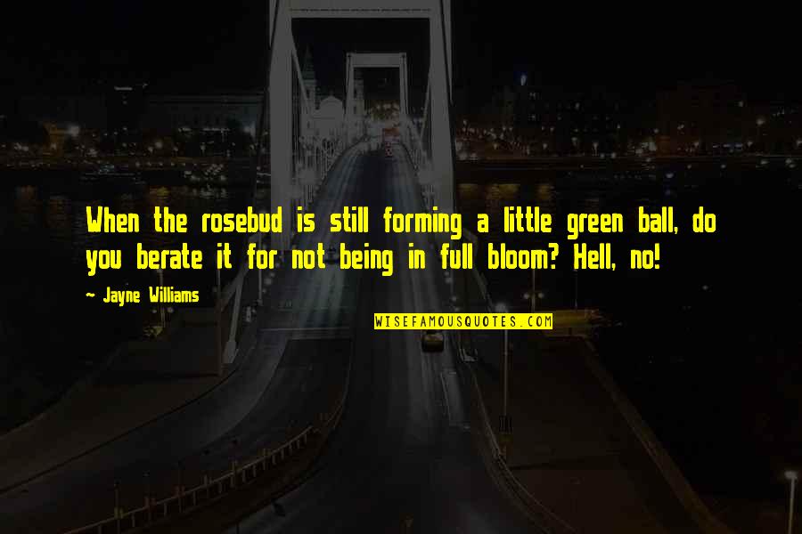Paramedico Definicion Quotes By Jayne Williams: When the rosebud is still forming a little Paramedico Definicion Quotes By Jayne Williams: When the rosebud is still forming a little