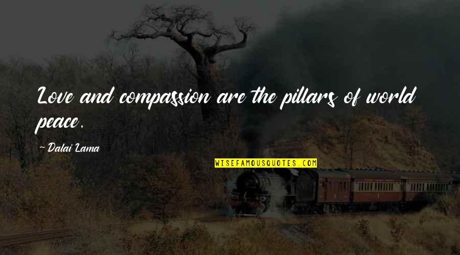 Parameswaran Vidya Quotes By Dalai Lama: Love and compassion are the pillars of world Parameswaran Vidya Quotes By Dalai Lama: Love and compassion are the pillars of world