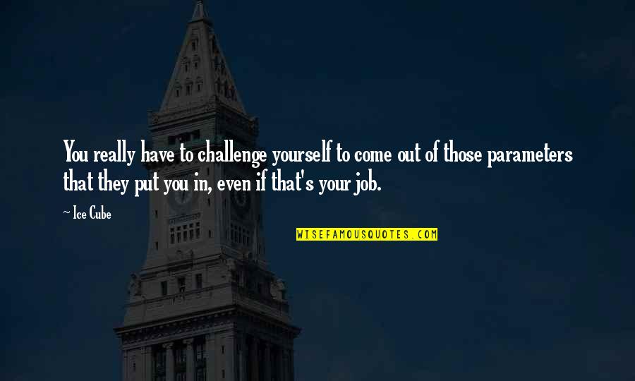 Parameters Quotes By Ice Cube: You really have to challenge yourself to come