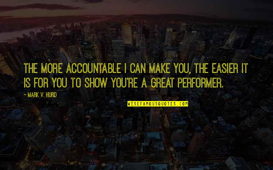 Paranorm Lis T Rt Netek Quotes By Mark V. Hurd: The more accountable I can make you, the Paranorm Lis T Rt Netek Quotes By Mark V. Hurd: The more accountable I can make you, the