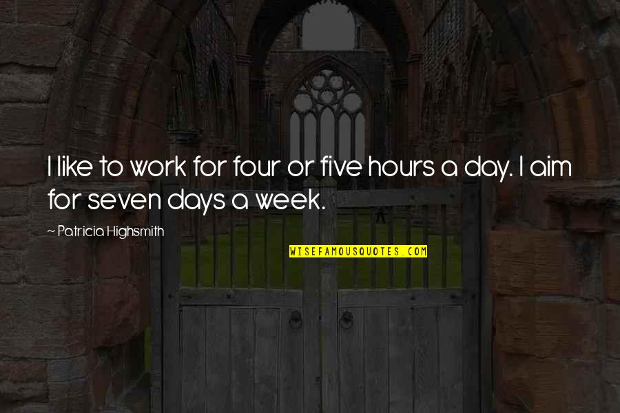 Parasailing Picture Quotes By Patricia Highsmith: I like to work for four or five Parasailing Picture Quotes By Patricia Highsmith: I like to work for four or five