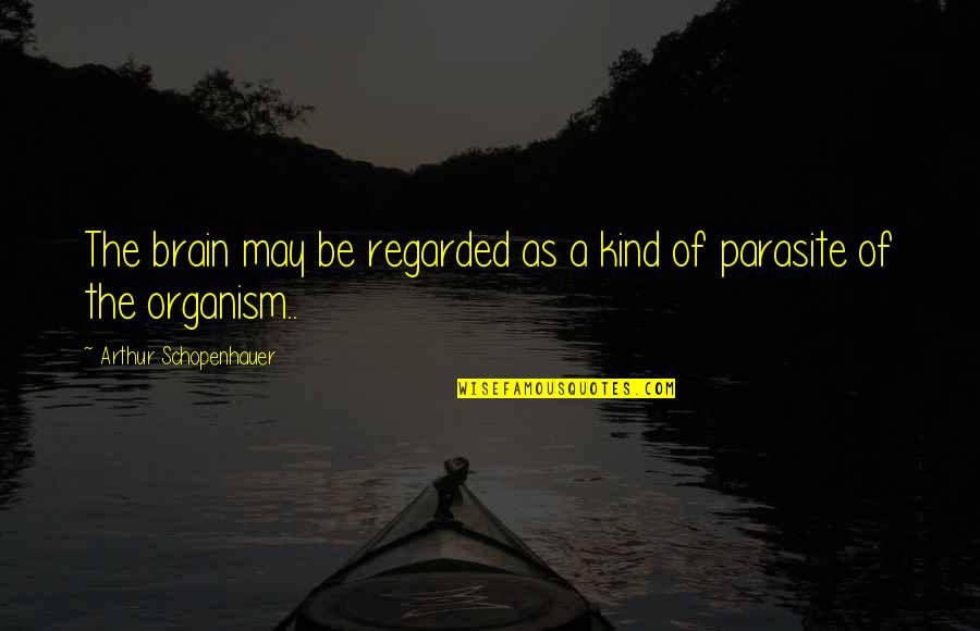 Parasite Quotes By Arthur Schopenhauer: The brain may be regarded as a kind