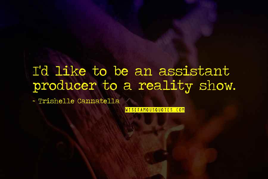 Parasitical Synonyms Quotes By Trishelle Cannatella: I'd like to be an assistant producer to Parasitical Synonyms Quotes By Trishelle Cannatella: I'd like to be an assistant producer to