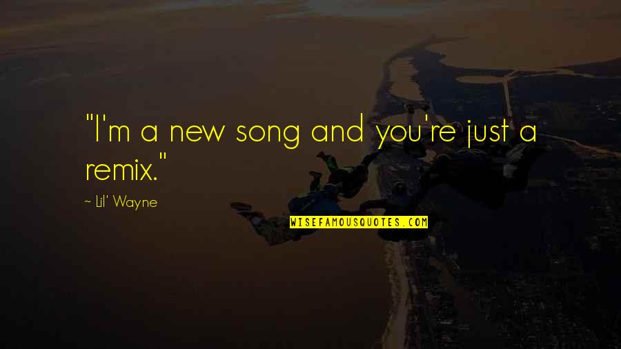 Parastoo Zahedi Quotes By Lil' Wayne: "I'm a new song and you're just a Parastoo Zahedi Quotes By Lil' Wayne: "I'm a new song and you're just a