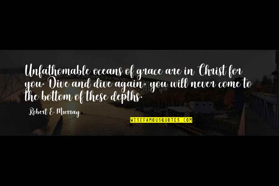 Paratrooping Quotes By Robert E. Murray: Unfathomable oceans of grace are in Christ for