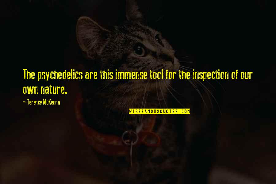 Parent Child Bond Quotes By Terence McKenna: The psychedelics are this immense tool for the