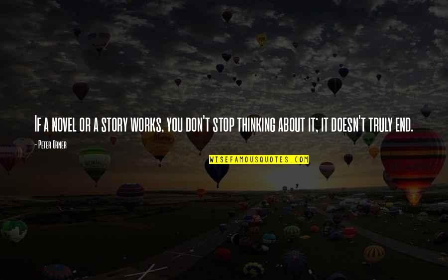 Parfenov Namedni Quotes By Peter Orner: If a novel or a story works, you