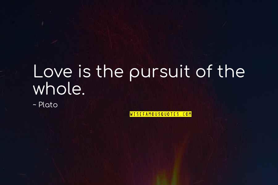 Parge Walls Quotes By Plato: Love is the pursuit of the whole.