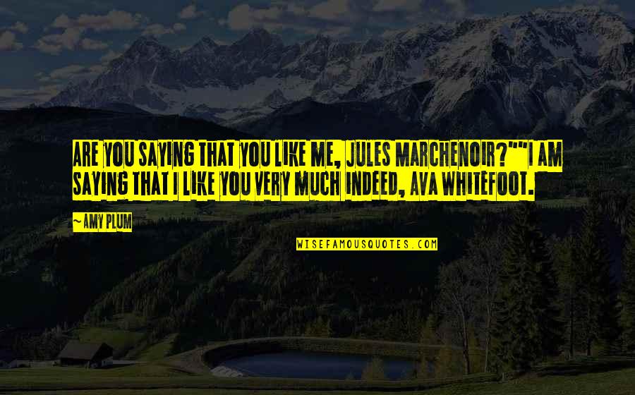 Parigot And Richard Quotes By Amy Plum: Are you saying that you like me, Jules Parigot And Richard Quotes By Amy Plum: Are you saying that you like me, Jules