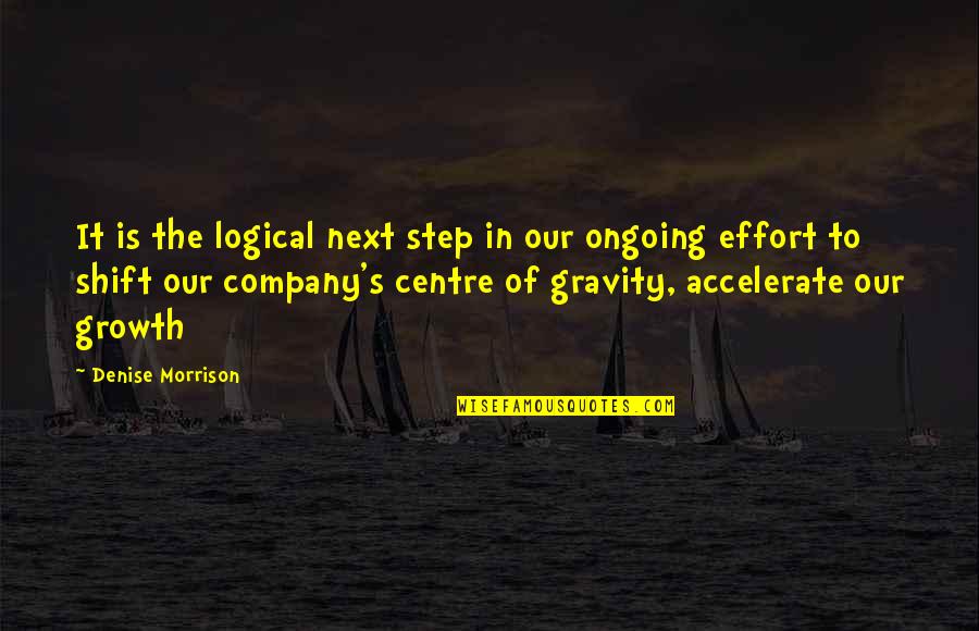 Parijs Lyrics Quotes By Denise Morrison: It is the logical next step in our