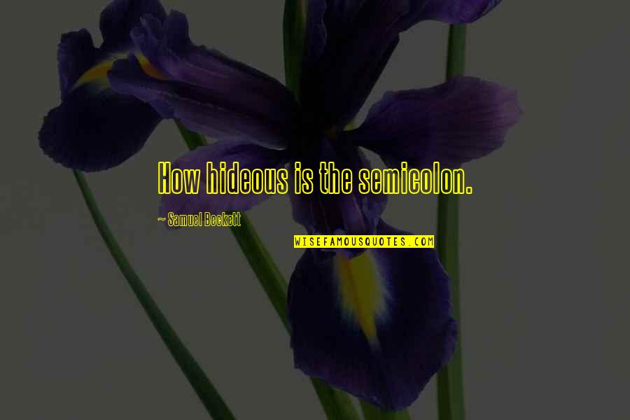 Paris Reidhead Quotes By Samuel Beckett: How hideous is the semicolon.