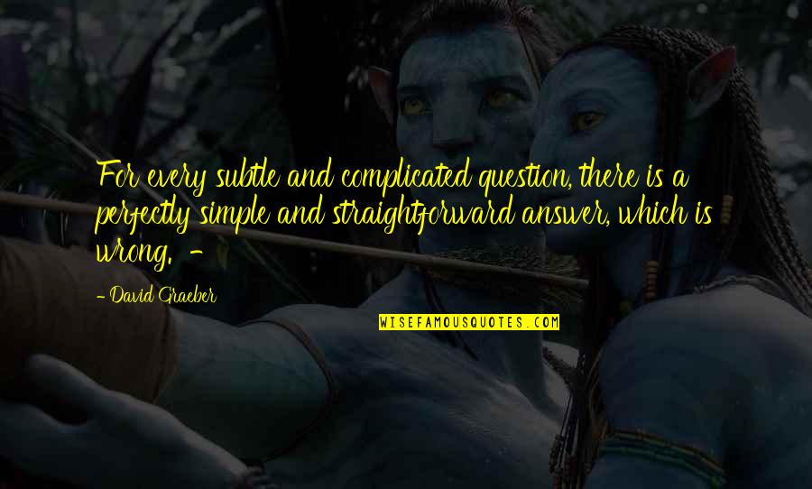 Parish Priest Quotes By David Graeber: For every subtle and complicated question, there is Parish Priest Quotes By David Graeber: For every subtle and complicated question, there is