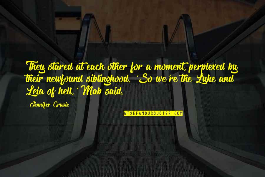 Park Bench Quotes By Jennifer Crusie: They stared at each other for a moment, Park Bench Quotes By Jennifer Crusie: They stared at each other for a moment,