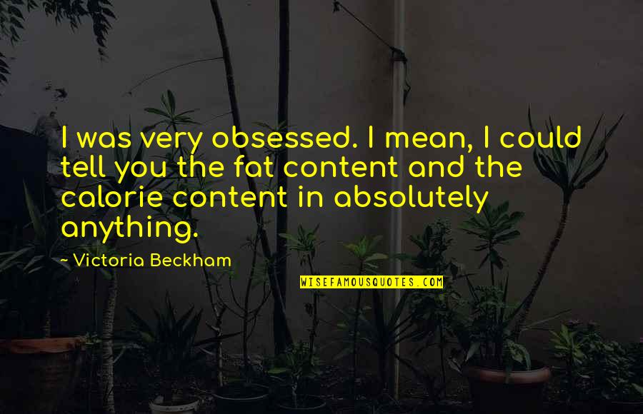 Parkening Prelude Quotes By Victoria Beckham: I was very obsessed. I mean, I could Parkening Prelude Quotes By Victoria Beckham: I was very obsessed. I mean, I could